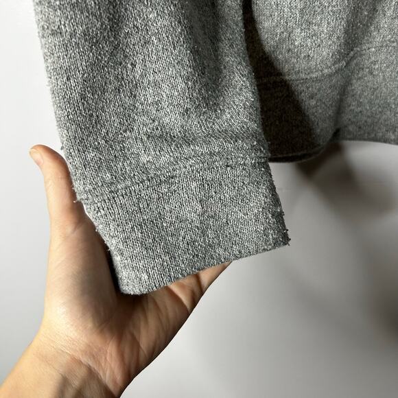 Old Navy 1/4 Zip Fleece Sweater Mens Large Gray Mock Neck Outdoors Pullover - Picture 3 of 7